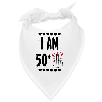 Ich bin 50 plus Bier 51. Geburtstag - Bandana - Weiß - Vorne