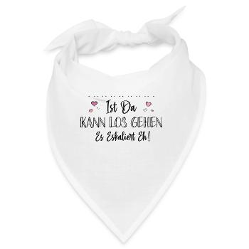 Bin Da Kann Los Gehen Personalisierbar Name Namen - Bandana - Weiß - Vorne