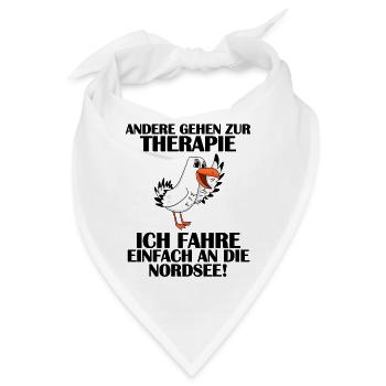 Nordsee Spruch - Bandana - Weiß - Vorne