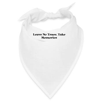 Wandern - Leave No Trace, Take Memories - Bandana - Weiß - Vorne