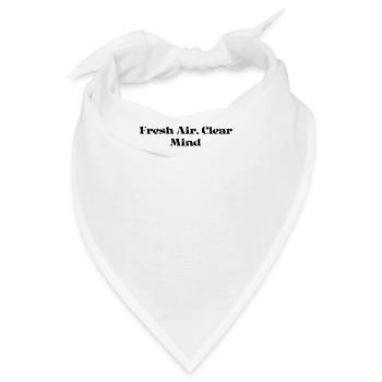 Wandern - Fresh Air, Clear Mind - Bandana - Weiß - Vorne
