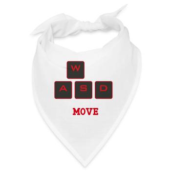 WASD That's how I move - Bandana - Weiß - Vorne
