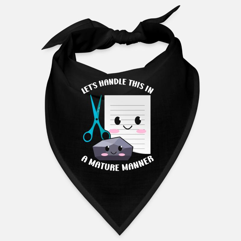 Ciseaux Papier Pierre Drôle Groupe Kawaii Bandana