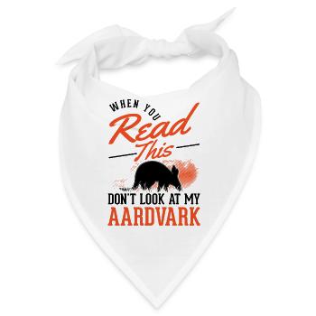 Erdferkel Geschenk Aardvark - Bandana - Weiß - Vorne