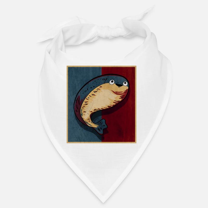 Sacabambaspis Fish Meme Blue Red Retro Bandana