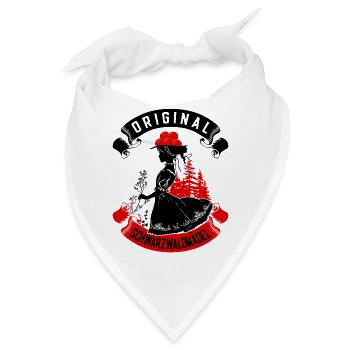 Original Schwarzwaldmädel Bollenhut Tracht Ledig - Bandana - Weiß - Vorne
