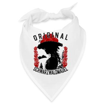 Original Schwarzwaldmädel Bollenhut Ledig Tracht - Bandana - Weiß - Vorne