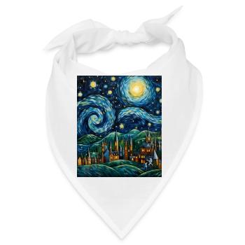Weihnachts-Sternennacht-Shirt Bethlehem Star Art - Bandana - Weiß - Vorne