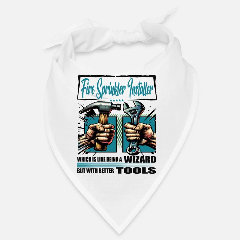 Fire sprinkler installer Beruf Spruch Arbeiter Bandana