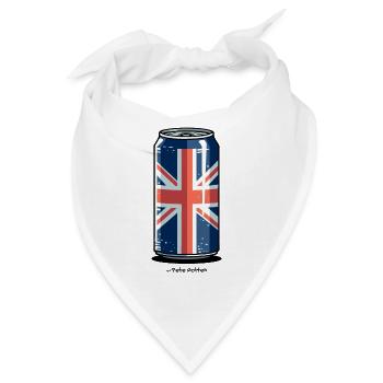 Barry's Dose mit britischer Flagge - Bandana - Weiß - Vorne