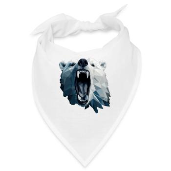Geometric Style Polar Bear - Bandana - Weiß - Vorne