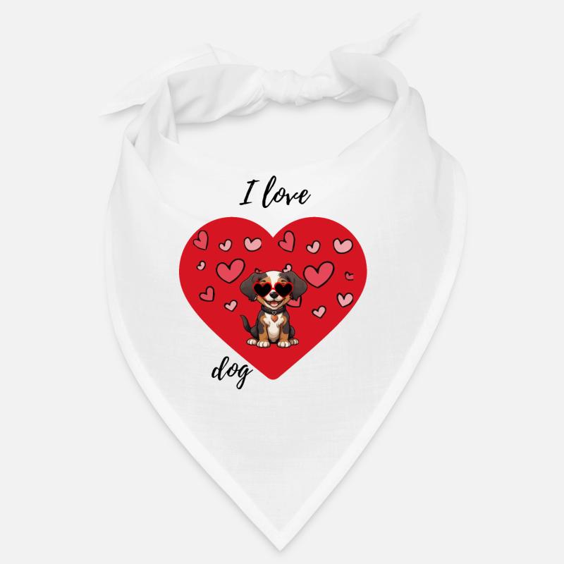 Hund zum Valentinstag Bandana