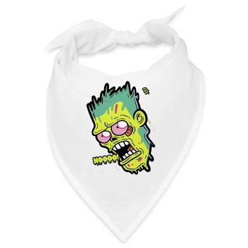 Cartoon Zombie sagt Nein - Bandana - Weiß - Vorne
