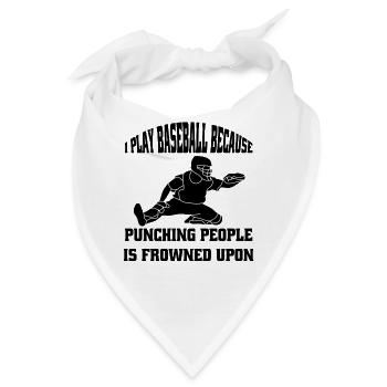 Baseball Baseballteam Baseballspieler Baseballer - Bandana - Weiß - Vorne