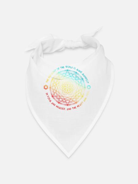 L’harmonie de la géométrie sacrée du monde - Bandana - blanc