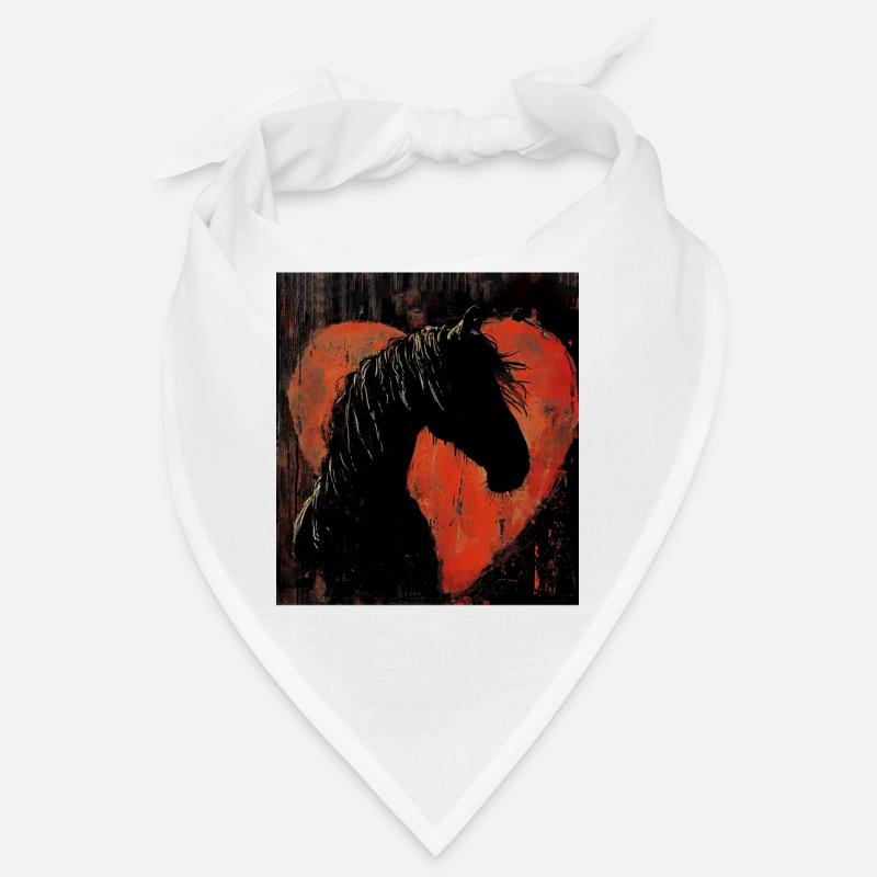 Liebe Pferde Herz Reitprodukt Kuhmädchen Bandana