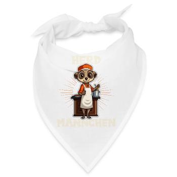 Erdmännchen kochen Koch Kochmütze Herdmännchen - Bandana - Weiß - Vorne