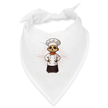 Erdmännchen kochen Koch Kochmütze Herdmännchen - Bandana - Weiß - Vorne