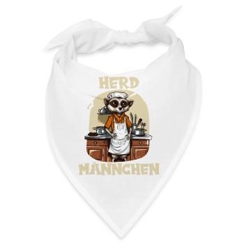 Erdmännchen kochen Koch Kochmütze Herdmännchen - Bandana - Weiß - Vorne