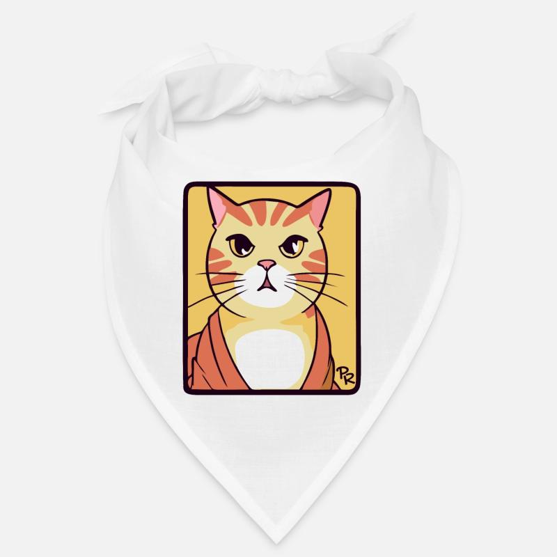 Chat de dessin animé simple et cool Bandana