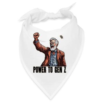 Faust in die Höhe, Boomer Protest: Power für Gen Z - Bandana - Weiß - Vorne