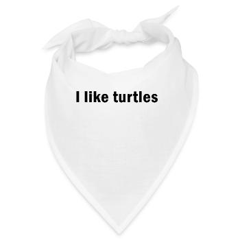 I Like Turtles Turtle - Bandana - Weiß - Vorne