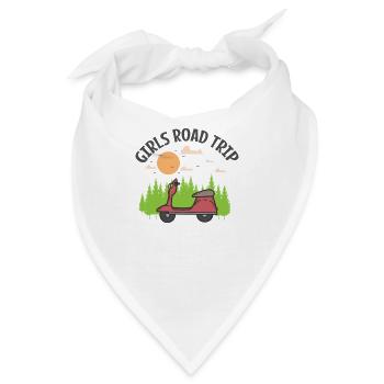 Girls Road Trip Reise Abenteuer Route - Bandana - Weiß - Vorne