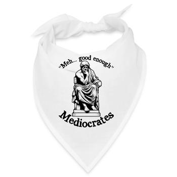 Meh gut genug mittelmäßig lustig demotivierend - Bandana - Weiß - Vorne