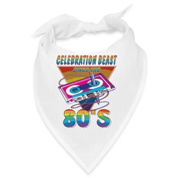KASSETTE CELEBRATION BEAST 80ER - Bandana - Weiß - Vorne