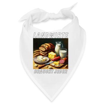 lANDWIRTE BRAUCHT JEDER - Bandana - Weiß - Vorne