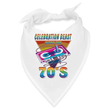 KASSETTE CELEBRATION BEAST 70ER - Bandana - Weiß - Vorne