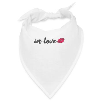 In love, Verliebt - Bandana - Weiß - Vorne