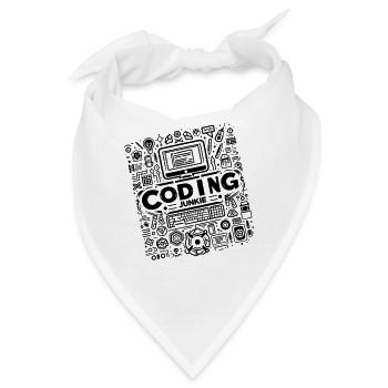 Coding Junkie 9 - Bandana - Weiß - Vorne