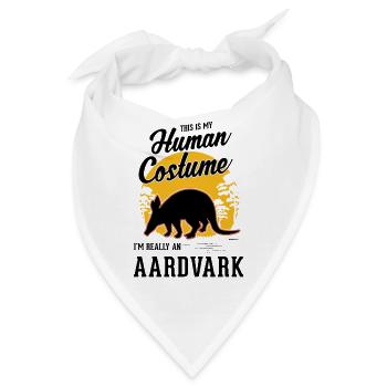Erdferkel Human Costume Halloween Aardvark - Bandana - Weiß - Vorne