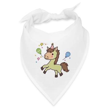 Ich bin 3 Jahre alt Pferde Pferd 3. Geburtstag - Bandana - Weiß - Vorne