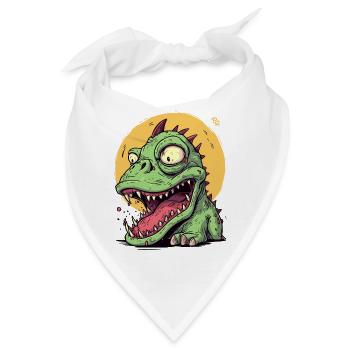 Unansehnlicher kleiner Drache - Bandana - Weiß - Vorne