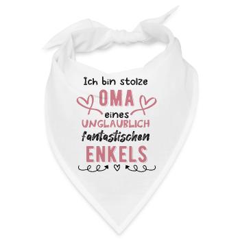 Stolze Oma - Bandana - Weiß - Vorne