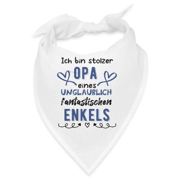 Stolzer Opa - Bandana - Weiß - Vorne