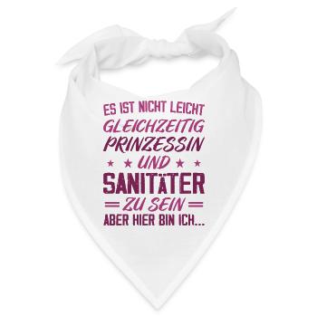 SANITÄTERIN - Gleichzeitig Prinzessin - Bandana - Weiß - Vorne