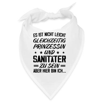 SANITÄTERIN - Gleichzeitig Prinzessin - Bandana - Weiß - Vorne