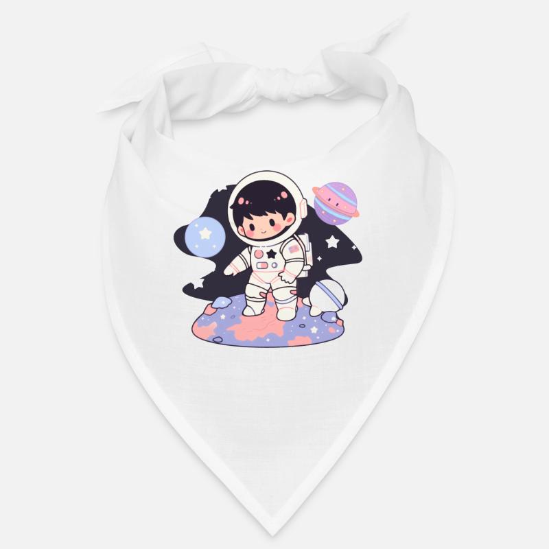 Kawaii Astronaut Boy Galaxy Planets Outer Space Ex Bandana