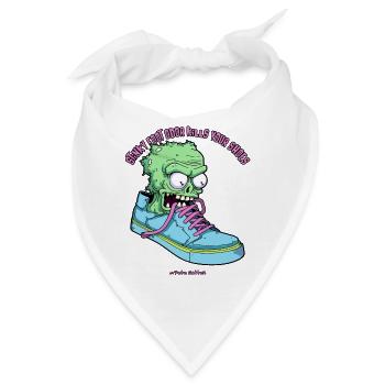 Stinkende Fuß Sneaker und tödliche Zombie Socke - Bandana - Weiß - Vorne
