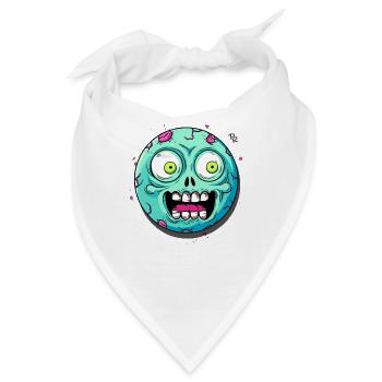 Augen weit offen: Schock, ein Zombie - Bandana - Weiß - Vorne