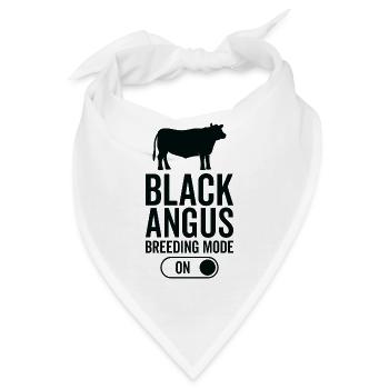 Kuhzuchtmodus Auf - Schwarzer Angus - Bandana - Weiß - Vorne