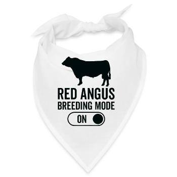 Kuhzuchtmodus Auf - Roter Angus - Bandana - Weiß - Vorne
