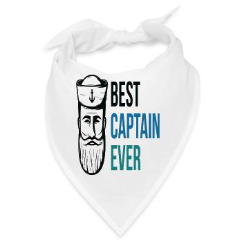 Best Captain ever - Bandana - Weiß - Vorne