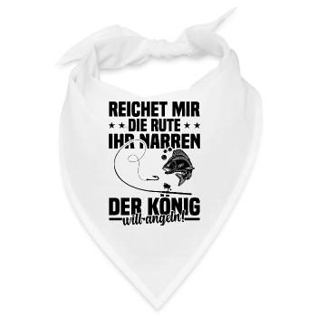 Reichet mir die rute ihr der könig will angeln! - Bandana - Weiß - Vorne