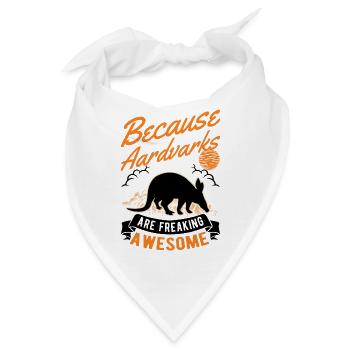 Erdferkel Geschenk Aardvark - Bandana - Weiß - Vorne
