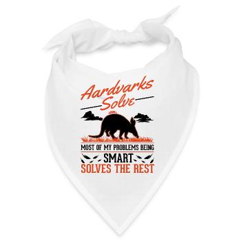 Erdferkel Geschenk Aardvark - Bandana - Weiß - Vorne