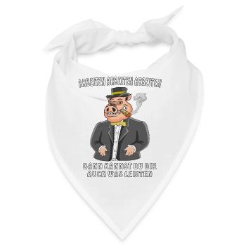 ARBEITEN ARBEITEN ARBEITEN - Bandana - Weiß - Vorne